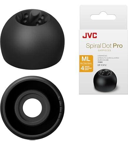 Amazon.com: JVC EPFX10 Spiral Dot Earpieces – Set of (4) Ear Tips